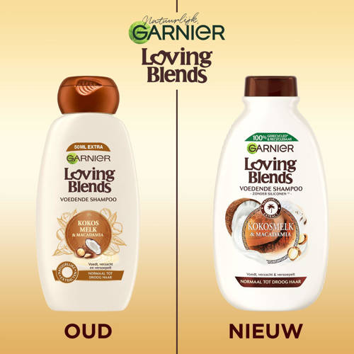 Garnier Loving Blends Kokosmelk en Macadamia shampoo 6 x 300 ml voordeelverpakking