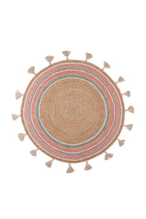 jute vloerkleed  Smile (Ø120 cm)