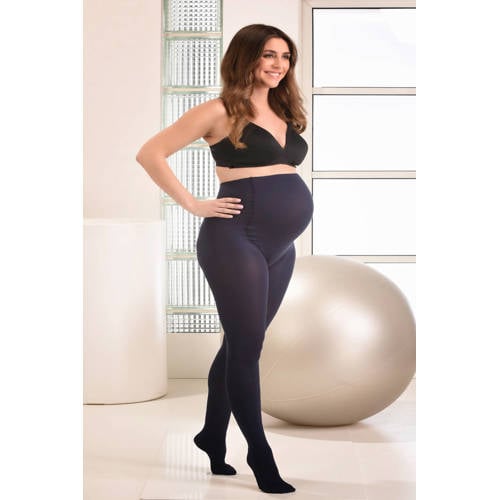 Mamsy zwangerschapspanty 60 denier marine Blauw Dames Polyamide Effen - maat XL afbeelding