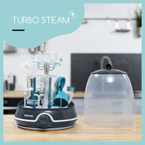 Babymoov Turbo Steam(+) 2-in-1 stoomsterilisator Grijs