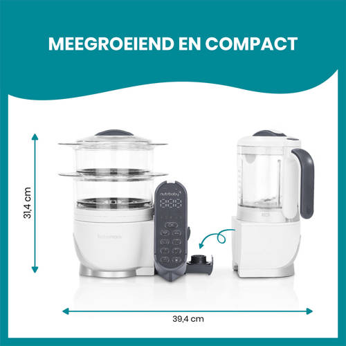 Babymoov Nutribaby(+) stoomkoker en blender industrial grey Blender stomer Grijs