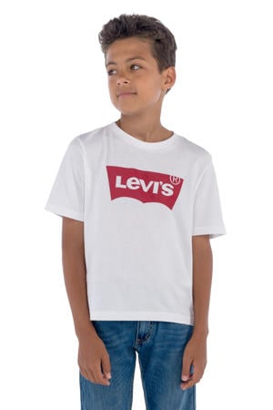 T-shirt Batwing met logo wit