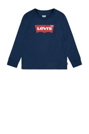baby longsleeve Batwing met logo donkerblauw