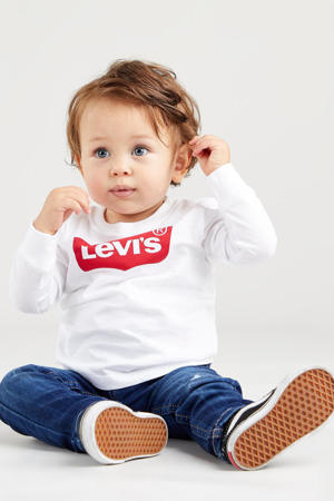 baby longsleeve Batwing met logo wit