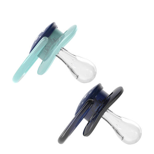 Dr. Brown's symmetrische fopspeen 0-6 mnd (set van 2) Blauw