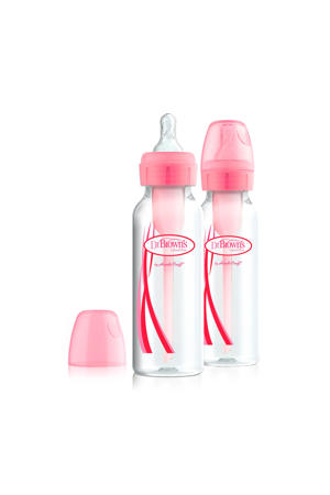 Options+ babyfles 250ml duo roze