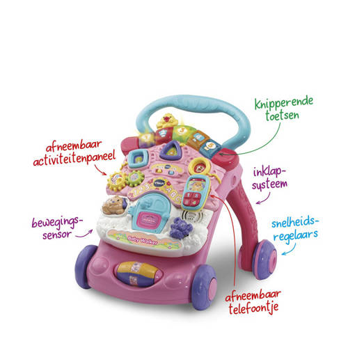 Vtech Baby Walker roze Loopwagen | Loopwagen van