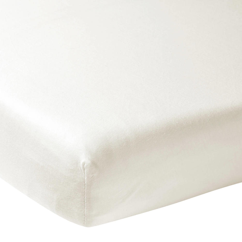 Meyco katoenen jersey hoeslaken wieg 40x80/90 cm offwhite