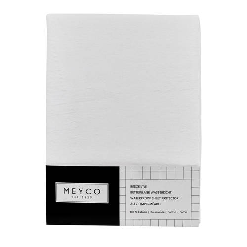 Meyco katoenen molton bedzeil 50x90 cm Kindermatrasbeschermer Wit