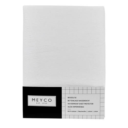 Meyco katoenen molton bedzeil 75x100 cm Kindermatrasbeschermer Wit