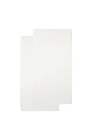 katoenen jersey hoeslaken wieg 40x80/90 cm (set van 2) offwhite