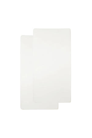 katoenen jersey hoeslaken ledikant 60x120 cm (set van 2) offwhite