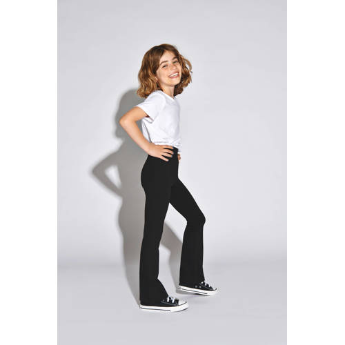 KIDS ONLY flared broek KONPAIGE zwart Meisjes Viscose Effen
