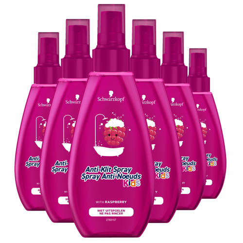 Schwarzkopf Girls Anti-Klit spray - 6x 150 ml multiverpakking Haarspray