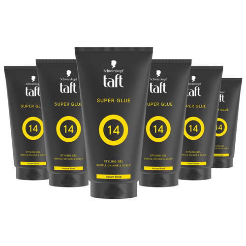 Schwarzkopf Taft Super Glue gel tube - voordeelverpakking - 6 x 150 ml Haargel afbeelding