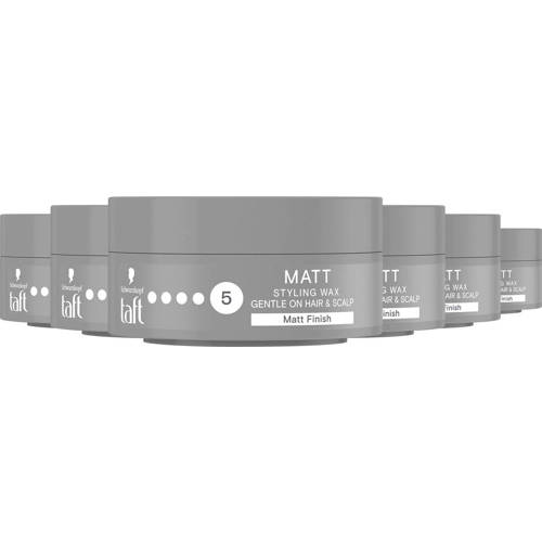 Schwarzkopf Taft Matt Wax - voordeelverpakking - 6 x 75 ml Haarwax afbeelding