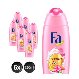 Cream & Oil Magnolia douchegel - 6 x 250 ml - voordeelverpakking