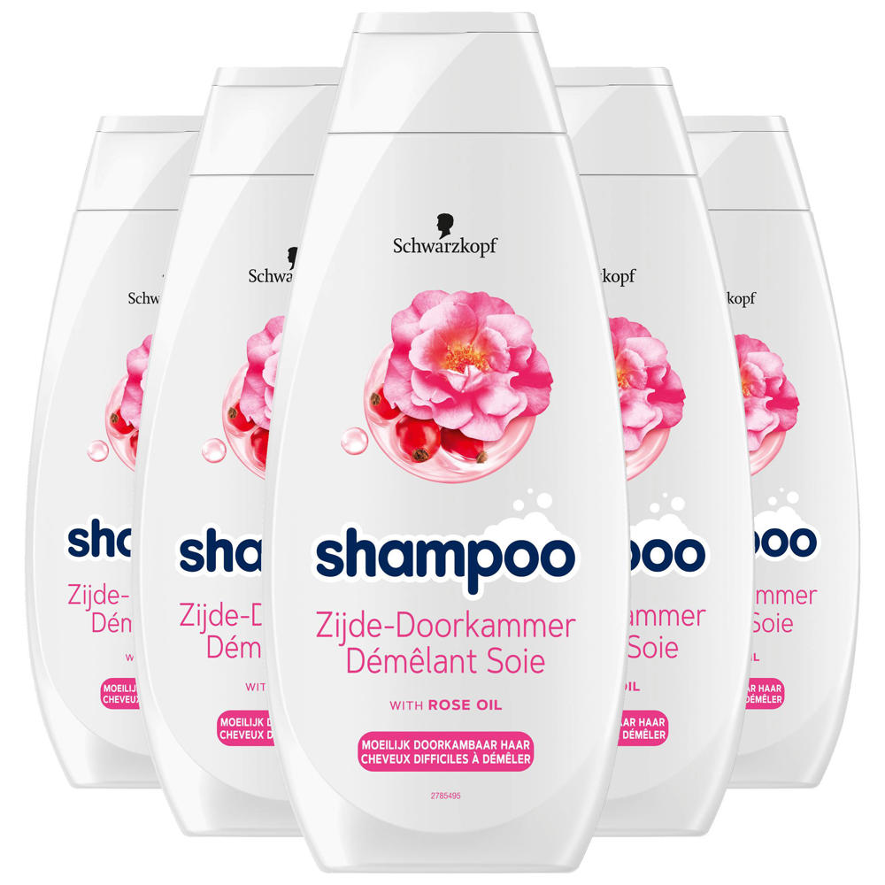 Schwarzkopf Zijde-Doorkammer shampoo - 5 x 400 ml - voordeelverpakking