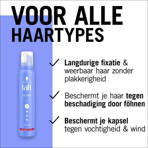 Schwarzkopf Taft Ultra Strong mousse voordeelverpakking Haarmousse