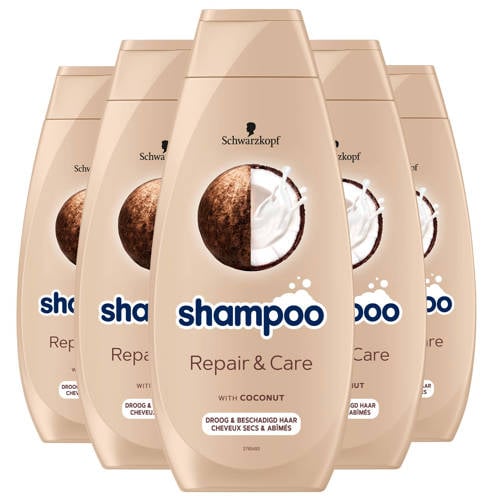 Schwarzkopf Repair & Care shampoo - 5 x 400 ml - voordeelverpakking afbeelding