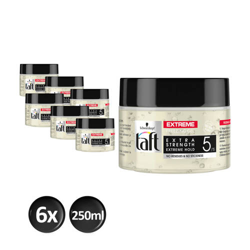 Schwarzkopf Taft Extreme Freezing Gel pot - voordeelverpakking - 6 x 250 ml Haargel afbeelding