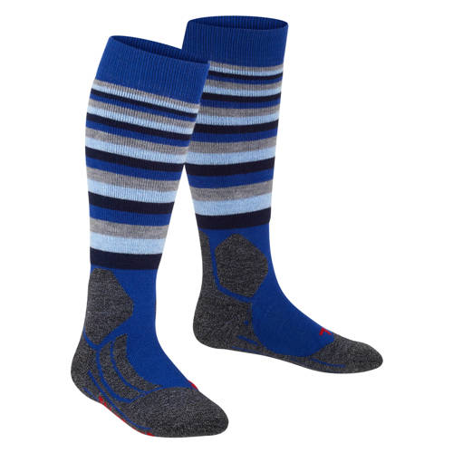 Falke Sport SK2 Stripe skikousen blauw Skisokken Jongens Meisjes Polypropyleen 35-38