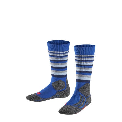 Falke Sport SK2 Stripe skikousen blauw Skisokken Jongens/Meisjes Polypropyleen