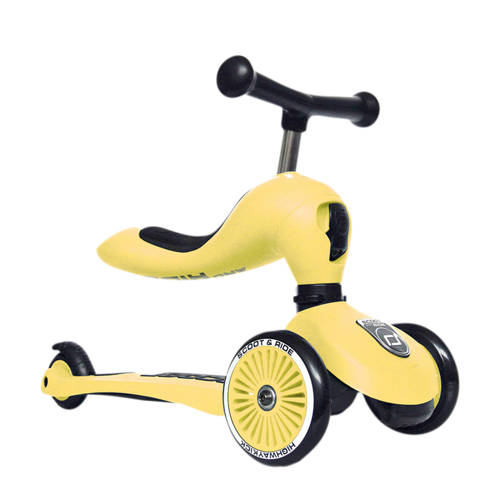 Scoot & Ride Highwaykick 1- Lemon Loopfiets Geel | Loopfiets van