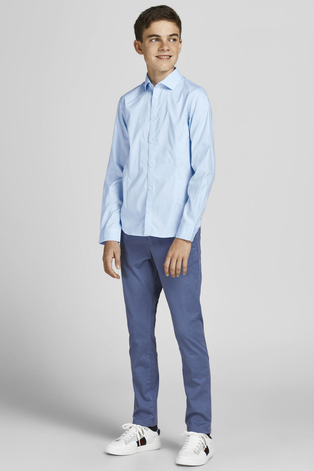 JACK & JONES JUNIOR overhemd JPRPARMA lichtblauw
