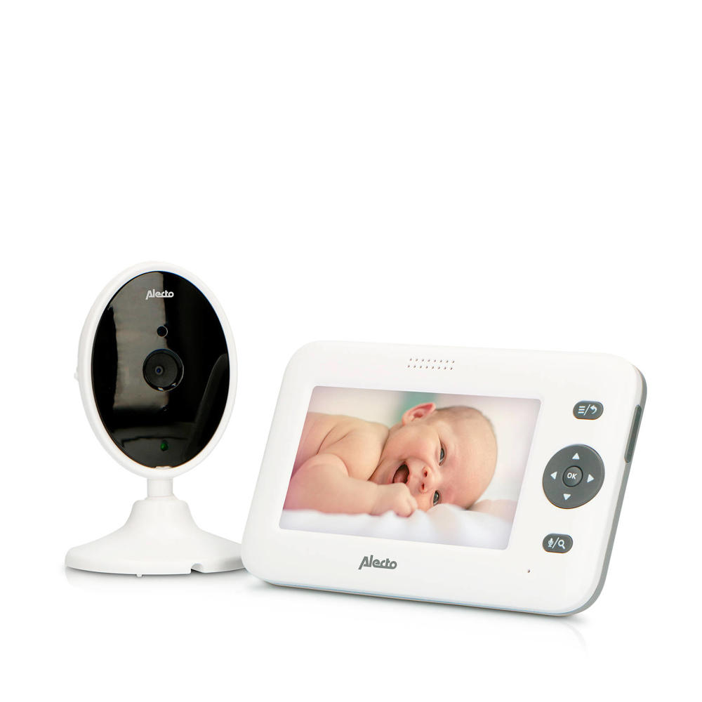 Alecto  DVM-140 babyfoon met camera en 4.3" kleurenscherm, wit