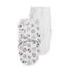 Meyco swaddle 2-pack 0-3 mnd Animal/Uni wit