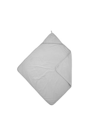 badcape Basic jersey lichtgrijs