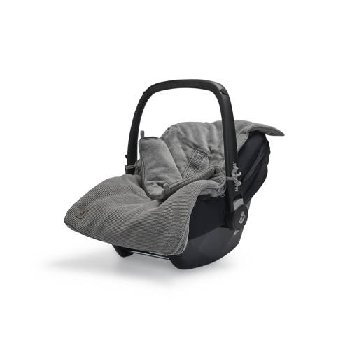 Jollein voetenzak groep 0+ 3/5 punts Basic knit stone grey Grijs afbeelding