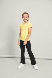 thumbnail: Zwarte meisjes NAME IT KIDS high waist flared broek van viscose met bootcut, regular waist en effen