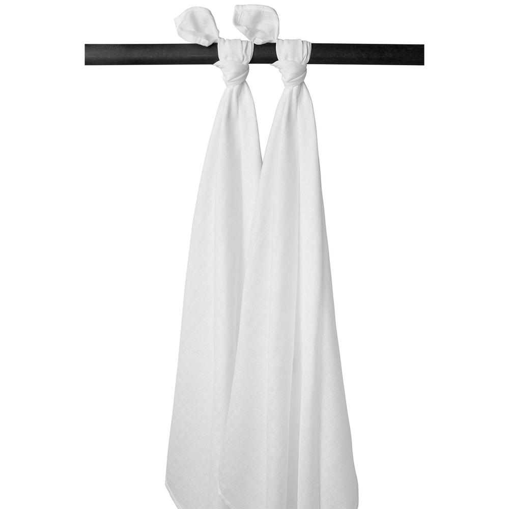 Meyco hydrofiele swaddle - wit (set van 2)
