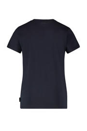 thumbnail: Ballin unisex T-shirt met tekst donkerblauw/wit