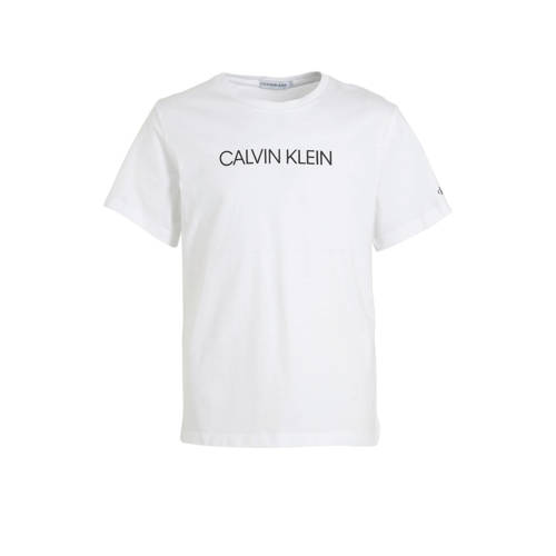 CALVIN KLEIN JEANS unisex T-shirt van biologisch katoen wit Logo
