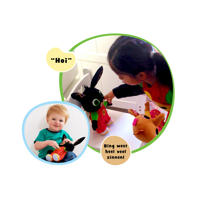 thumbnail: Bing pratende bing knuffel 30 cm