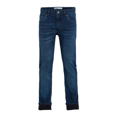 Levi's Kids 510 skinny jeans dark denim Blauw Jongens Stretchdenim 