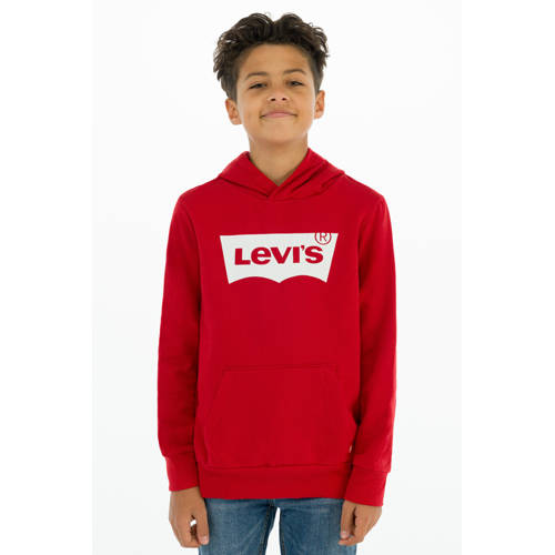 Levi's Kids hoodie met logo rood/wit Sweater Logo