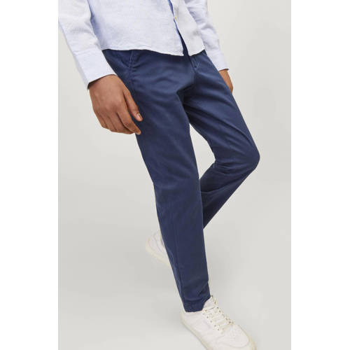 JACK & JONES JUNIOR broek JJIMARCO donkerblauw Jongens Katoen Effen - maat 152 afbeelding