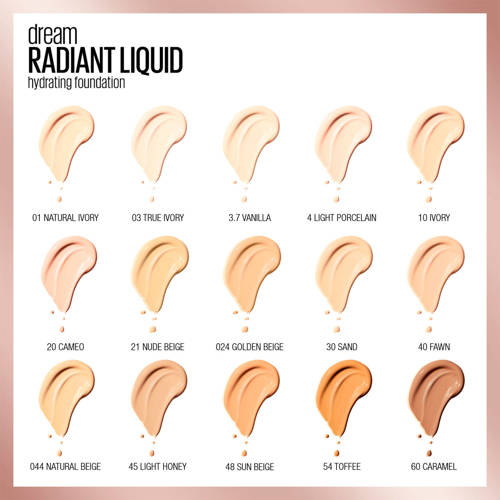 Maybelline New York Dream Radiant Liquid Foundation 20 Cameo