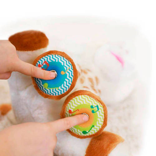 Sophie de Giraf touch & play music interactieve knuffel Bruin