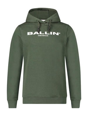 unisex hoodie met logo groen