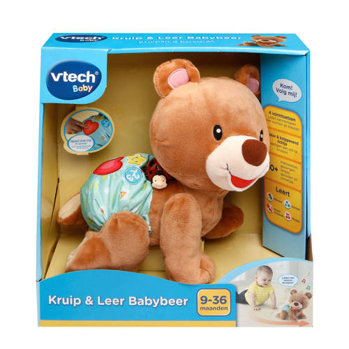 Vtech Baby kruip & leer babybeer interactieve knuffel Bruin