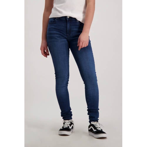 Cars high waist skinny jeans Ophelia dark used Blauw Meisjes Stretchdenim - 104
