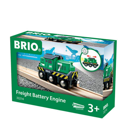 BRIO houten Locomotief voor goederentrein op batterijen 33214 Speelgoedtrein