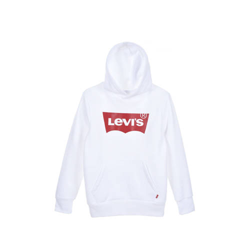 Levi's Kids hoodie Batwing met logo wit Sweater Logo