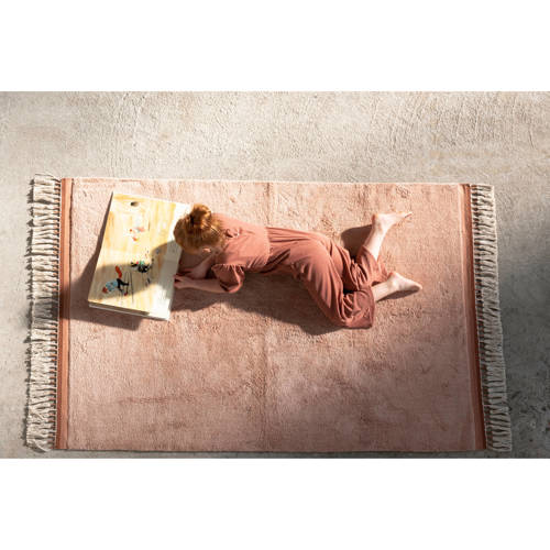 Tapis Petit kindervloerkleed Julie (170x120 cm) Roze Effen