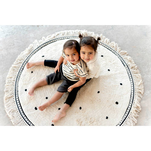 Tapis Petit kindervloerkleed Anna (Ø110 cm) Beige Stip